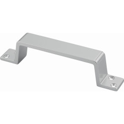 Poignée 420 A.38mm L.170mm L.25mm Alu.argenté.anod.trous 4 HERMETA
