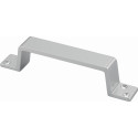 Poignée 420 A.38mm L.170mm L.25mm Alu.argenté.anod.trous 4 HERMETA