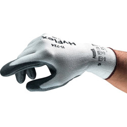 Gants de protection anti-coupures HyFlex® 11-724 Gr.8 blanc/gris EN 388 PSA II 12 PA (Par 12)