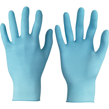 Gants à usage unique TouchNTuff 92-670 taille 7,5-8 bleu clair Nitrile 100 pcs/boîte