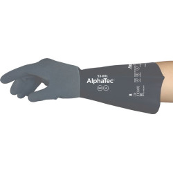 Gants de protection chimique AlphaTec 53-001 taille 10 gris/noir EN 388,EN 374,EN 407 6 PA (Par 6)