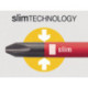 Jeu de tournevis 3201 K601 6 pces. fente/PH/+-(SL/PZD) slim fix VDE WIHA