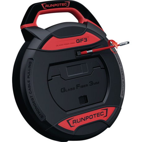 Tire-câble GF3 Bande-L.30m Courbe-R.38mm sans compteur RUNPOTEC