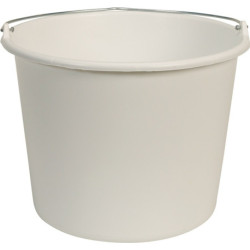 Seau de chantier GRIPLINE-L 12l anse à bouton blanc