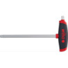 Clé à ergots avec ouverture de clé de 4mm L.150mm 6-KT avec boule + sortie latérale WIHA