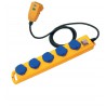 Rallonge multiprises 5 prises Avec capuchons de protection Jaune 5 m H07RN-F3G1,5