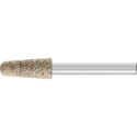 Meule sur tige INOX EDGE D10xH25 mm 6 mm corindon ordinaire AN 46 KE PFERD (Par 10)