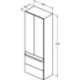 Façade TONIC II 600mm laqué blanc pour tiroir supérieur IDEAL STANDARD