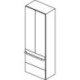 Façade TONIC II 600mm décor chêne gris pour tiroir inférieur IDEAL STANDARD