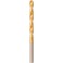 Foret hélicoïdal avec queue cylindrique, en acier à coupe rapide, type N, DIN 338, surface avec revêtement TiN, Ø h8 : 2,10 mm, Long. totale 49 mm