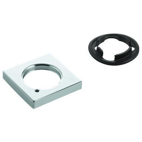 Rosace Grohe 48421 carré pour lavabobatterien sans Zugstange chromé
