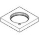 Rosace Grohe 48421 carré pour lavabobatterien sans Zugstange chromé