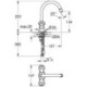 Mitigeur lavabo Costa 21337_1 Chaîne rétractable de tri pivotante chromé