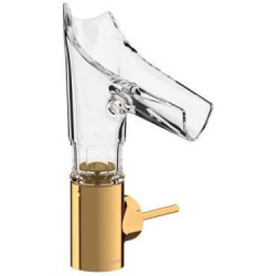 mitigeur de lavabo 140 coupe biseau aspect doré poli