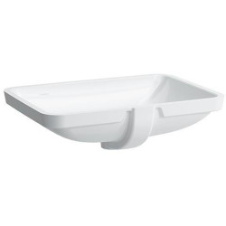 Lavabo à encastrer PRO S 600x400 mm blanc sans trou pour robinetterie, avec trop-plein LAUFEN