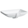 Lavabo à encastrer PRO S 600x400 mm blanc sans trou pour robinetterie, avec trop-plein LAUFEN