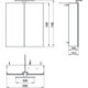 Armoire de toilette LEDmee AP 600mm. 2 portes