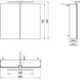 Armoire de toilette LEDmee AP 800mm. 2 portes