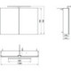 Armoire de toilette LED mee AP 100 cm 2 portes