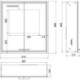 Armoire de toilette LED Prestige 2 encastré 615 mm