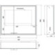 Armoire de toilette LED Prestige 2 encastré 815 mm. largeur Porte droite