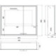 Armoire de toilette LED Prestige 2 encastré 815 mm. largeur Porte gauche