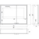 Armoire de toilette LED Prestige 2 encastré 915 mm. largeur Porte gauche
