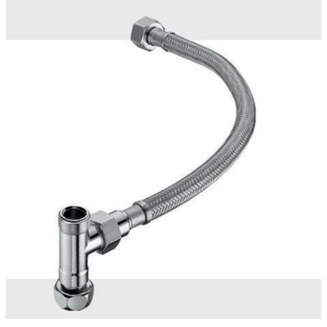 Kit de raccordement flexible, pour thermostat à robinet d'équerre, chromé SCHELL