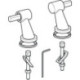 Charnière GE chromée (1 paire) pour abattant WC 573500