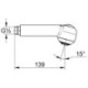 Douchette double jet EICHELBERG 440552 pour robinetterie de cuisine Al Dente ND chrome