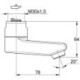 Robinet en fonte EICHELBERG 440451 77mm pour robinetterie WT, chromé