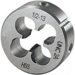 Filière, UNC, Filetage : UNC n° 12-24 pouces, Filets par 24 pouces, Ø extérieur x hauteur 20 x 7 mm