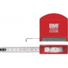Mètre a ruban de poche avec hublot, Blanc/rouge, 3mx13mm blanc BMI