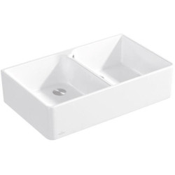 Lavabo double 90X900x550mm Blanc Alpin CeramicPlus VILLEROY & BOCH