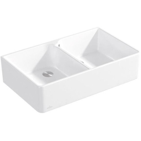 Lavabo double 90X900x550mm Blanc Alpin CeramicPlus VILLEROY & BOCH