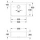 Lavabo simple vasque 60 X 595x500mm Crema CeramicPlus VILLEROY & BOCH