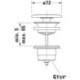 Robinet d'arbre 0050750000 blancavec couvercle de soupape en céramique DURAVIT