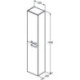 Porte inférieure EUROVIT laqué blanc brillant pour armoire haute, avec charnière, pour E3243 IDEAL STANDARD