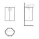 Porte CONNECT ARC 380mm laqué blanc pour gauche, angle WTUS IDEAL STANDARD