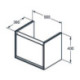 Façade de tiroir CONNECT AIR pin et marron mat pour WTU 500mm IDEAL STANDARD
