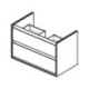 façade de tiroir inférieur CONNECT AIR marron mat et blanc mat pour WTU 800mm IDEAL STANDARD