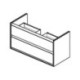 Façade tiroir supérieur CONNECT AIR blanc brillant et mat pour WTU 1000mm IDEAL STANDARD