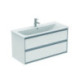 façade de tiroir supérieur CONNECT AIR 1000 mm chêne et blanc mat pour meuble sous-vasque IDEAL STANDARD