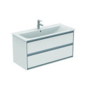 façade de tiroir supérieur CONNECT AIR 1000 mm chêne et blanc mat pour meuble sous-vasque IDEAL STANDARD