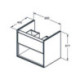 Façade de tiroir CONNECT AIR 600 mm pin et marron mat pour meuble sous-vasque IDEAL STANDARD