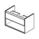 Façade de tiroir CONNECT AIR 800 mm gris clair brillant et mat pour meuble sous-vasque IDEAL STANDARD