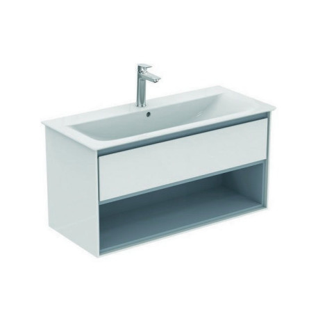 Façade de tiroir CONNECT AIR 1000 mm gris clair brillant et mat pour meuble sous-vasque IDEAL STANDARD