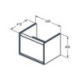 Façade de tiroir CONNECT AIR pin et marron mat IDEAL STANDARD