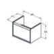 Façade de tiroir CONNECT AIR 585 mm pin et marron mat pour meuble sous-vasque IDEAL STANDARD
