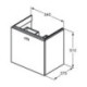 Façade intérieure coulissante CONNECT SPACE 540mm décor chêne américain pour meuble sous-vasque IDEAL STANDARD